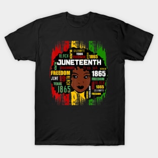 Junenth Is My Independence 1865 Women 4Th July Lov T-Shirt